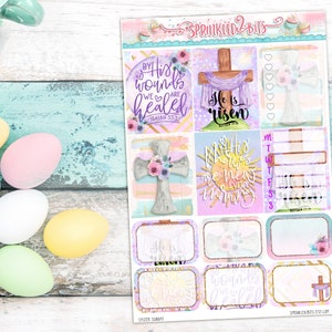 Ostersonntag: Faith - Planer Deco Aufkleber für Erin Condren, Happy Planner und andere Planer