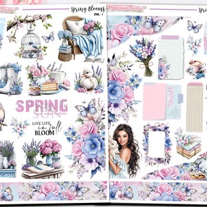 Spring Blooms -Journaling-Stickers/Layering Sticker Kit-Journal