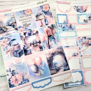 FOILED - Celebrate You - NEUES Format! 6-Seiten Deluxe Weekly Planner Sticker Kit – Vertikaler Wochenplaner