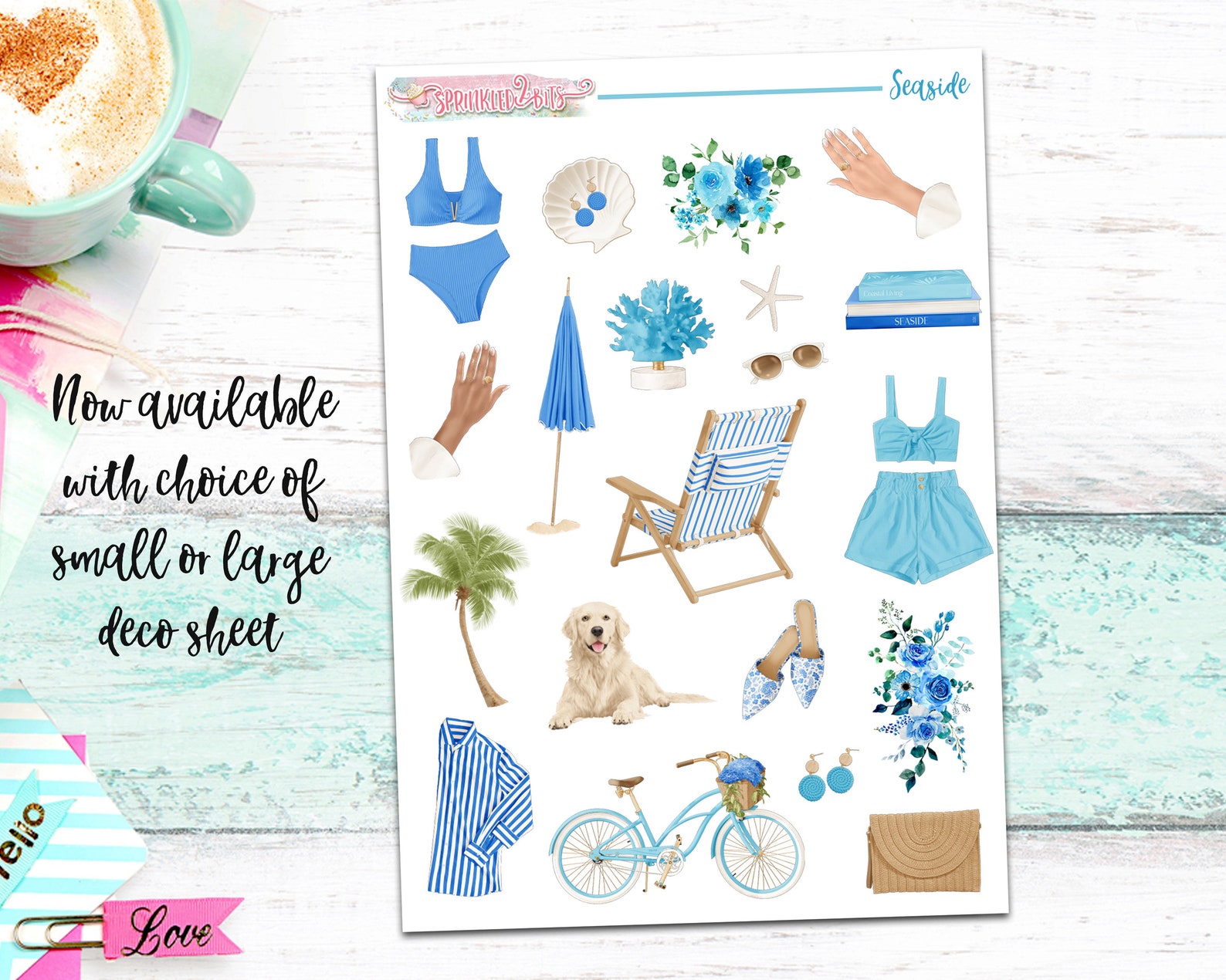 NEW Format! Seaside - 6-page Deluxe Weekly Planner Sticker Kit ...