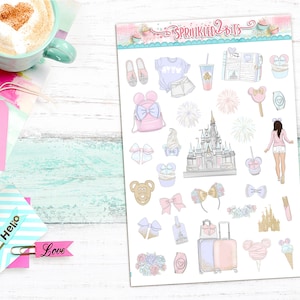 Main Street Magic - folha decorativa de adesivo de planejador para Erin Condren, Happy Planner e outros planejadores / inspirado na Disney