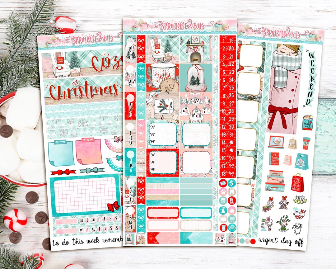 Hobonichi Weeks - Cozy Christmas - 3 Sheet Hobo Weeks Sticker Planner ...