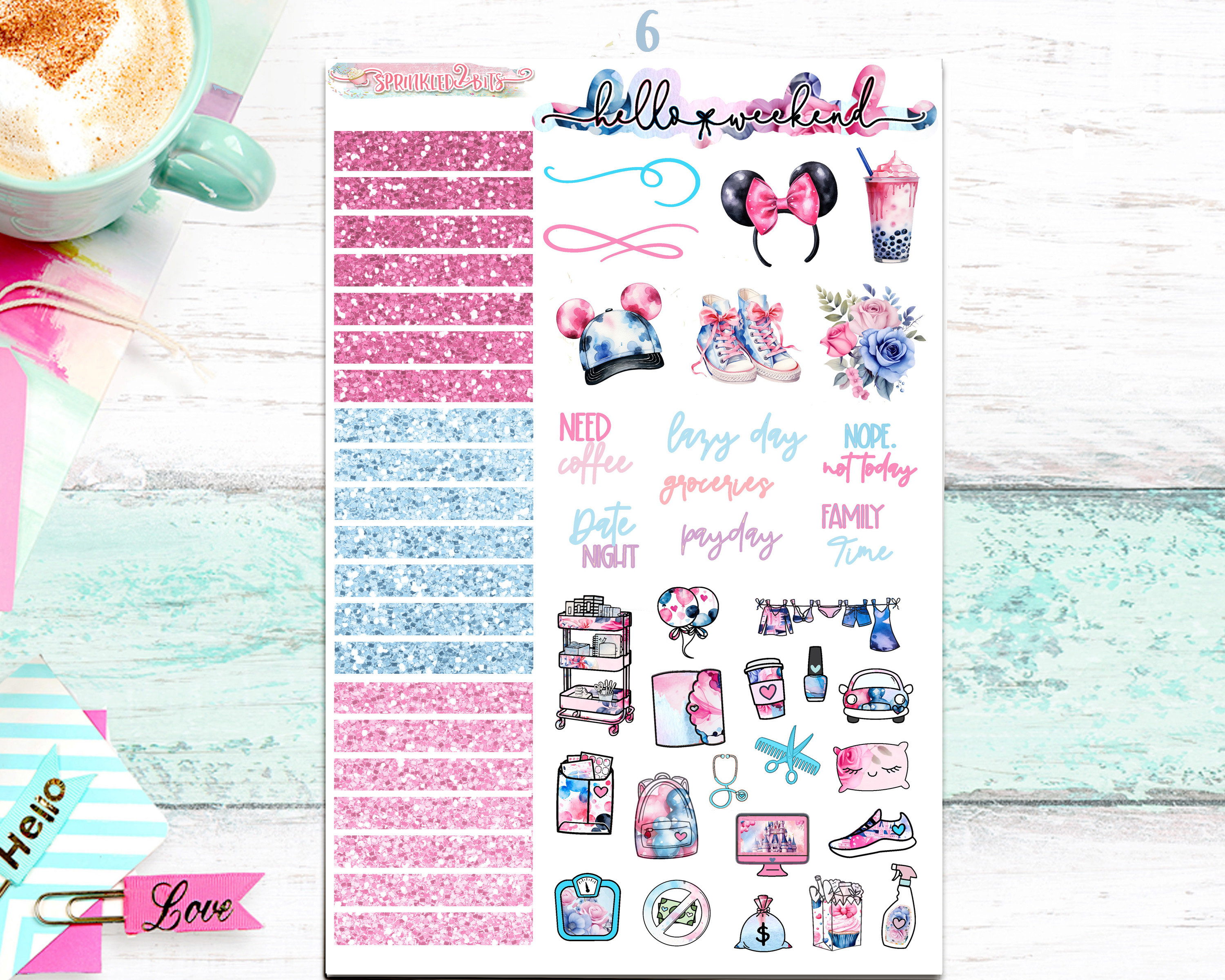 NEW Format! - A Day at the Park - 6 Page Delue Weekly Planner Sticker ...