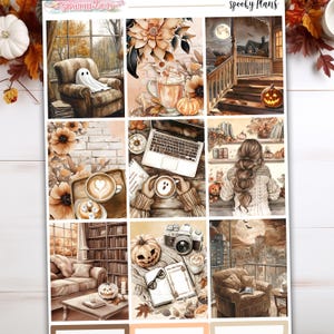 Spooky Plans - 6-Page Deluxe Weekly Planner Sticker Kit – Vertical Weekly Style