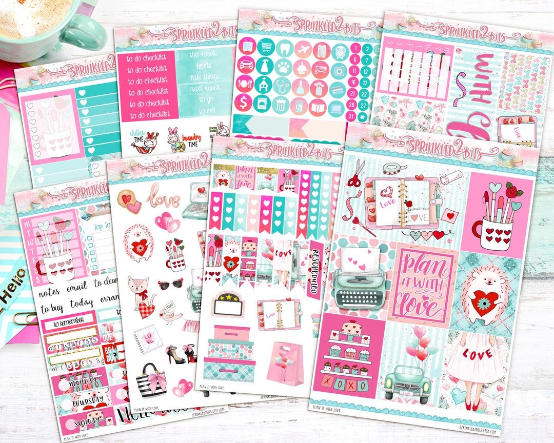 Plan It With Love - 8 Page Deluxe Weekly Planner Sticker Kit – for Erin ...