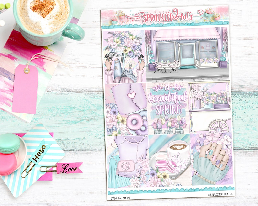 Spring Has Sprung - 8 Page Deluxe Weekly Planner Sticker Kit – for Erin ...