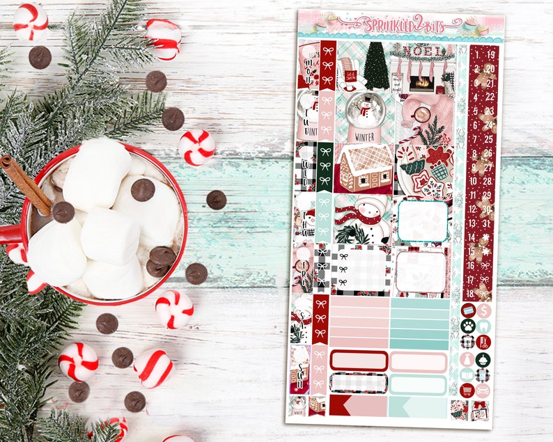 Hobonichi Weeks- Merry & Bright- 3 Sheet Hobo Weeks Sticker Planner Kit ...