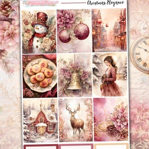 NEUES Format! Christmas Elegance - 6-seitiger Deluxe Wochenplaner Kit – Vertikaler Wochenplaner