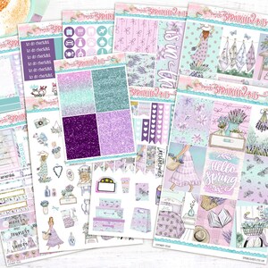 Lavender Fields - 10 Page Ultimate Planner Sticker Kit - for Erin ...
