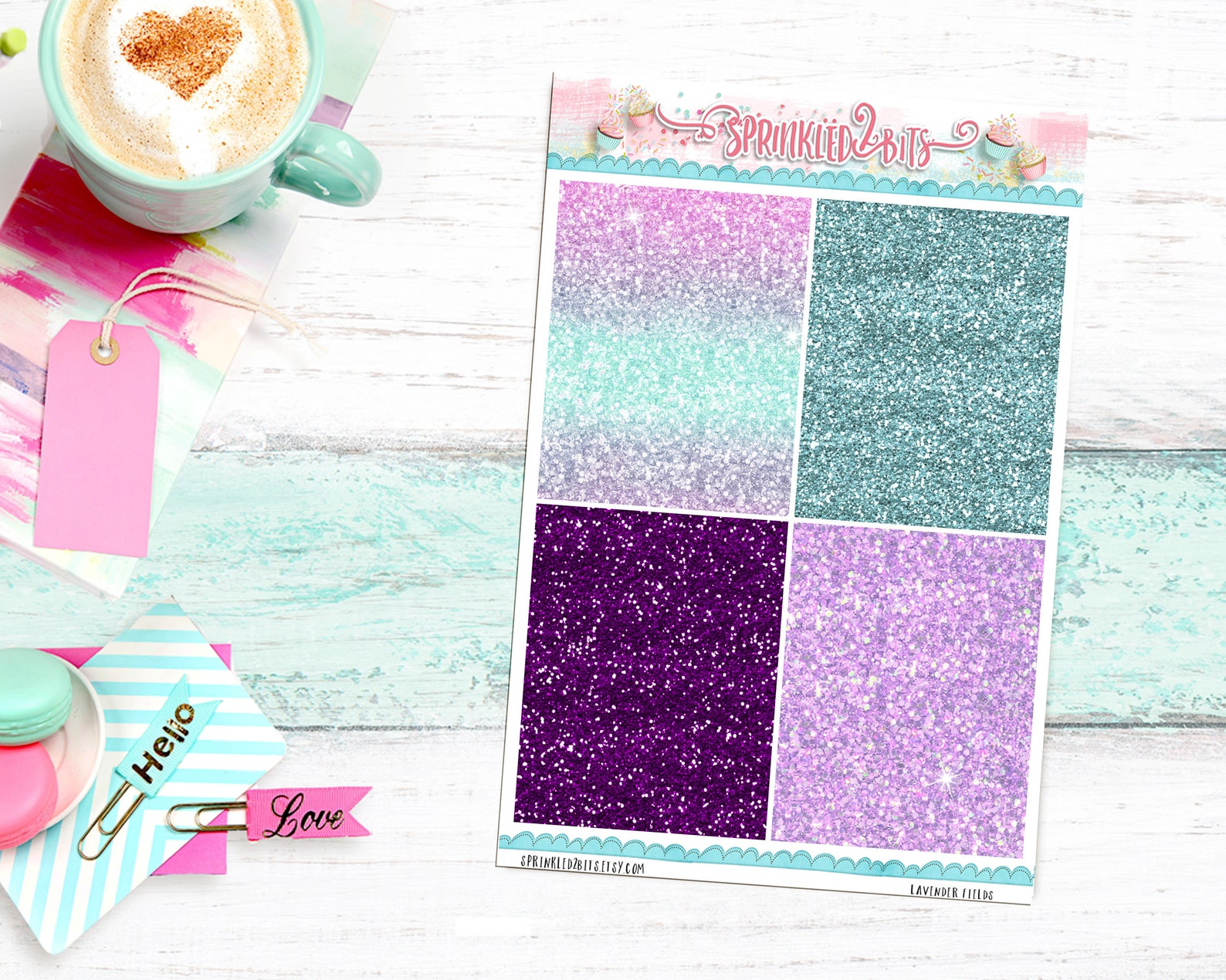 Lavender Fields - 10 Page Ultimate Planner Sticker Kit - for Erin ...