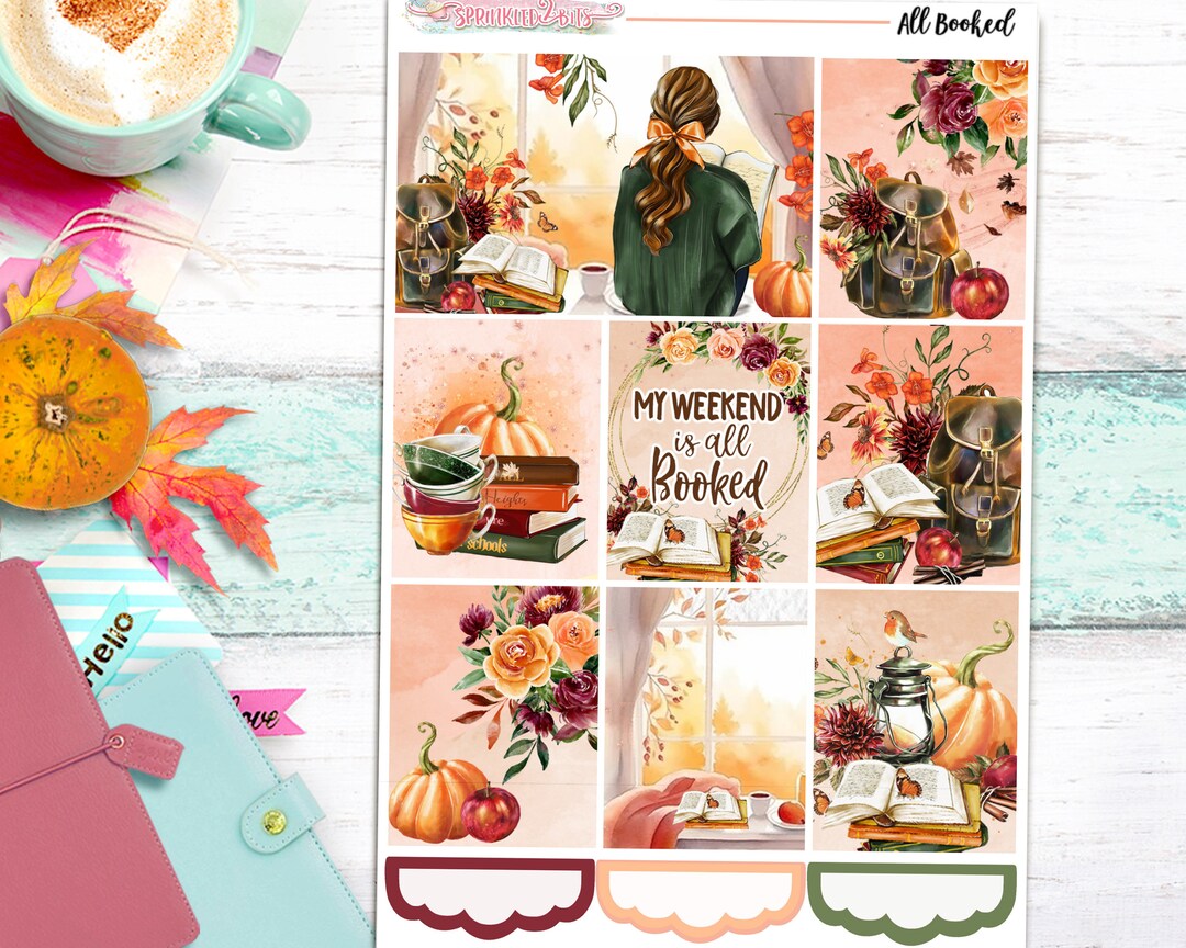 NEW Format! All Booked - 6-page Deluxe Weekly Planner Sticker Kit ...
