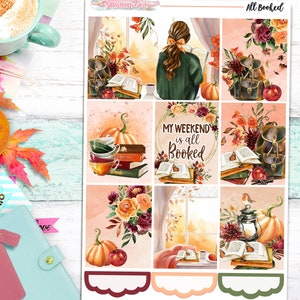 NEUES Format! All Booked - 6-Seiten Deluxe Weekly Planner Sticker Kit – Vertikaler Wochenplaner