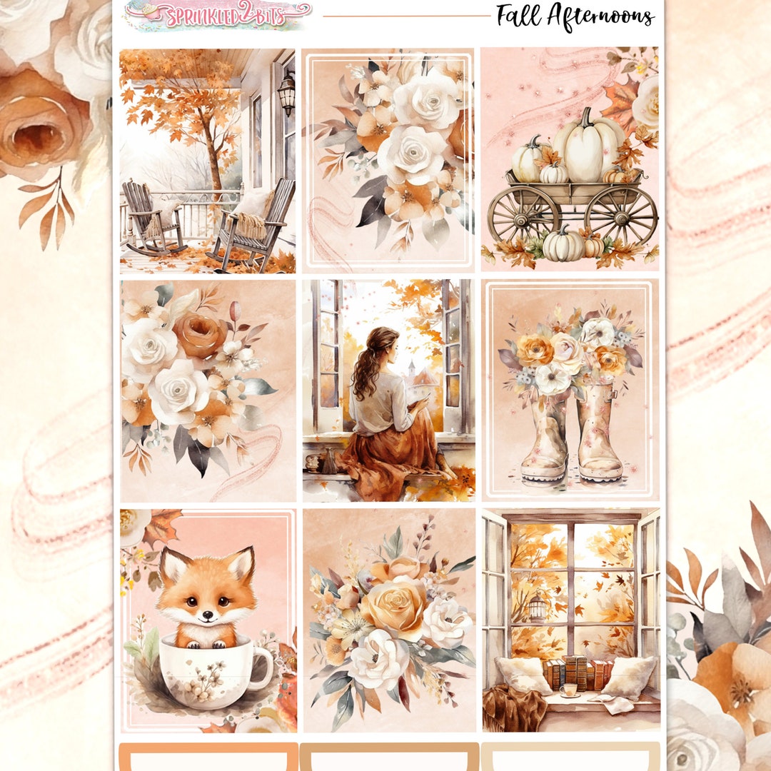 NEW Format! -fall Afternoons - 6 Page Delue Weekly Planner Sticker Kit ...