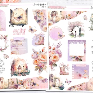 Secret Garden - Journaling-Sticker/Layering Sticker Kit-Journal