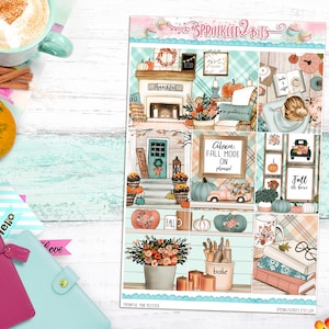Dankbar & gesegnet - 8 Seiten Deluxe Wochenplaner Sticker Kit – für Erin Condren Vertikal und Happy Planner-Fall