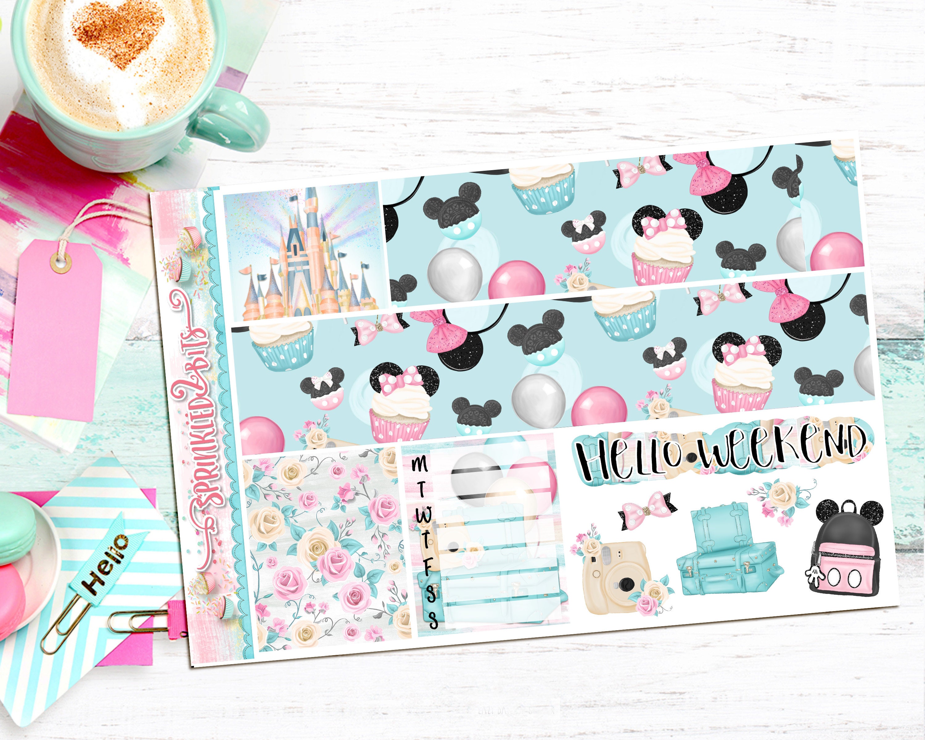 Magical Trip - 4 Page Mini Weekly Planner Sticker Kit – Vertical Weekly ...