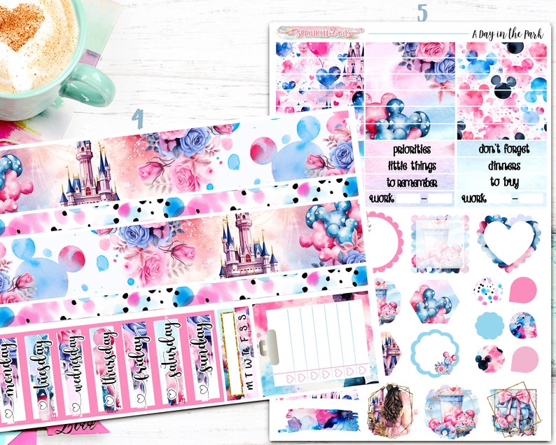 NEW Format! - A Day at the Park - 6 Page Delue Weekly Planner Sticker ...