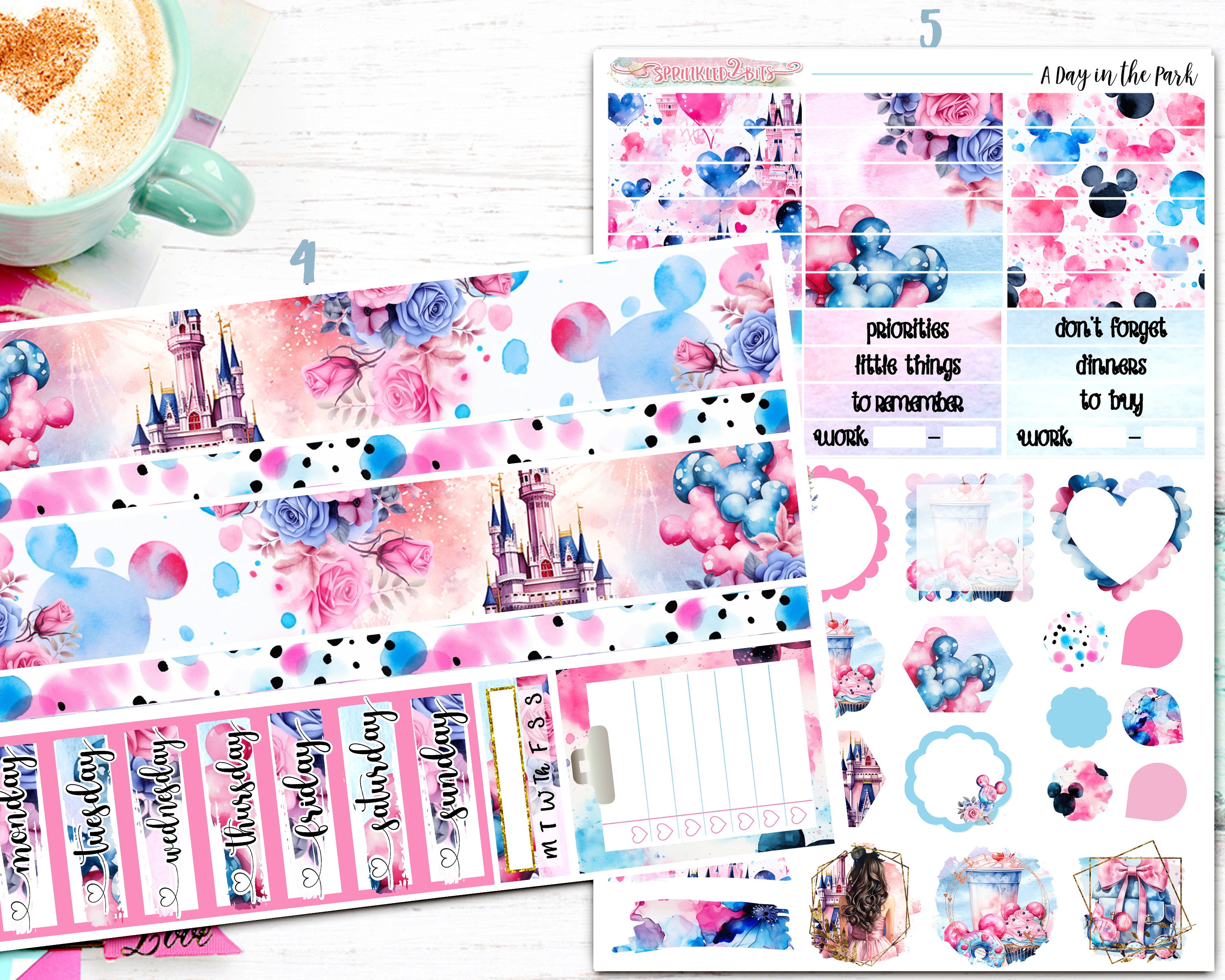 NEW Format! - A Day at the Park - 6 Page Delue Weekly Planner Sticker ...