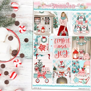 Confort et joie - Kit autocollant planificateur hebdomadaire – pour les planificateurs de style hebdomadaire vertical