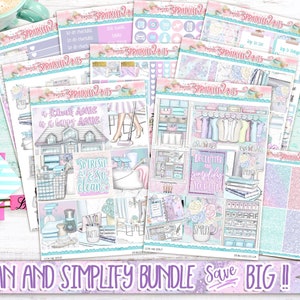 Clean and Simplify - 10 Sheet Ultimate Planner Sticker Bundle - pour Erin Condren Vertical Style