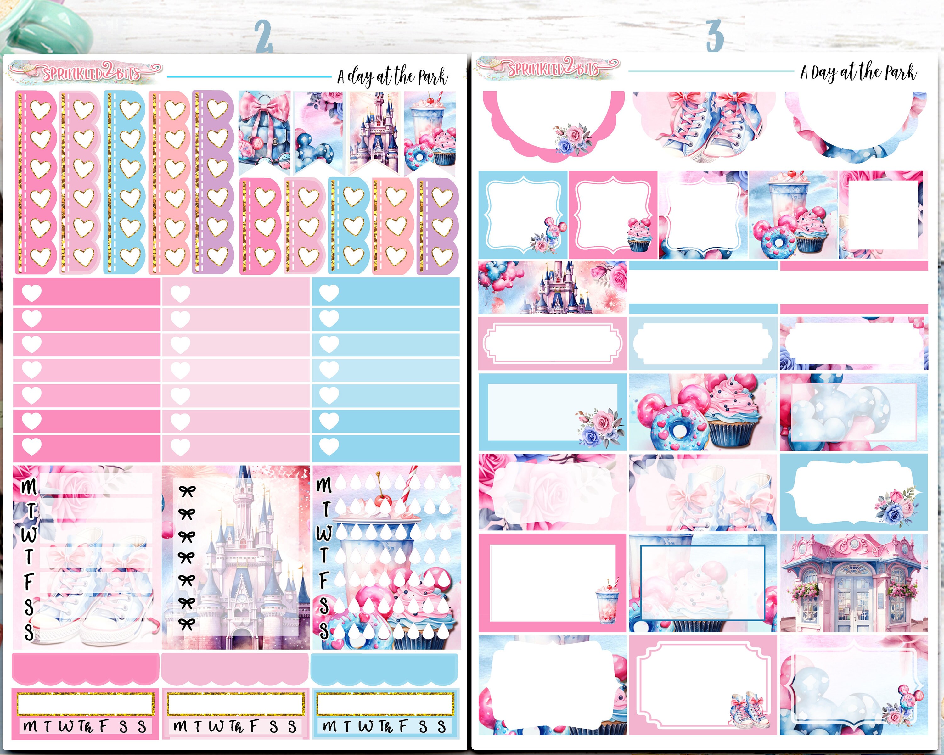 NEW Format! - A Day at the Park - 6 Page Delue Weekly Planner Sticker ...