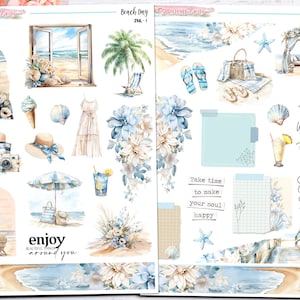 A Day at the Beach - Journaling-Stickers/Layering Sticker Kit-Journal