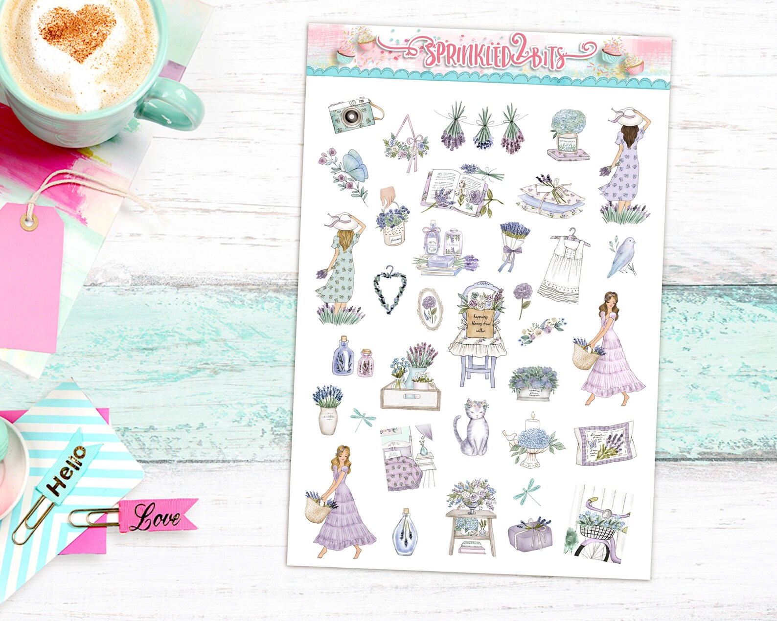 Lavender Fields - 10 Page Ultimate Planner Sticker Kit - for Erin ...
