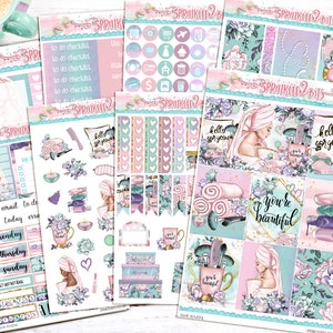 Beautiful You - 8 pages Deluxe Weekly Planner Sticker Kit - pour Erin Condren Vertical and Happy Planner