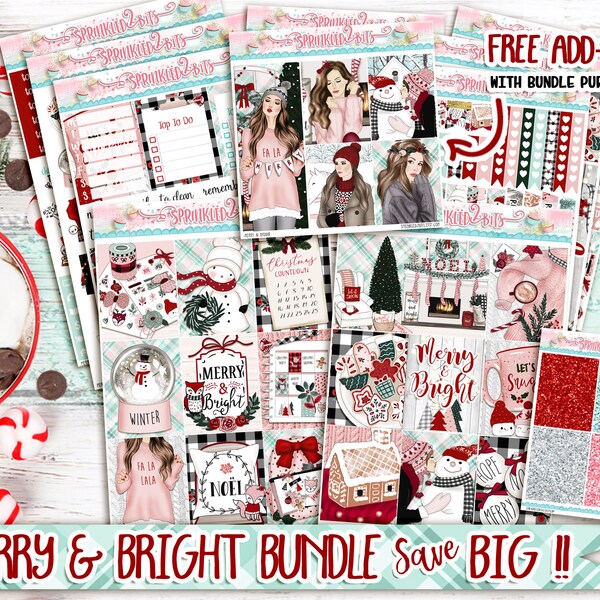 Merry & Bright Bundle - for Erin Condren Vertical and Happy Planner