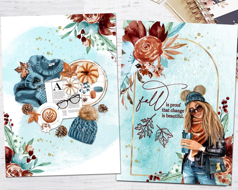 Set of 2 Fall - Planner Dashboard for A5, A6, B6, and Personal Planners ...