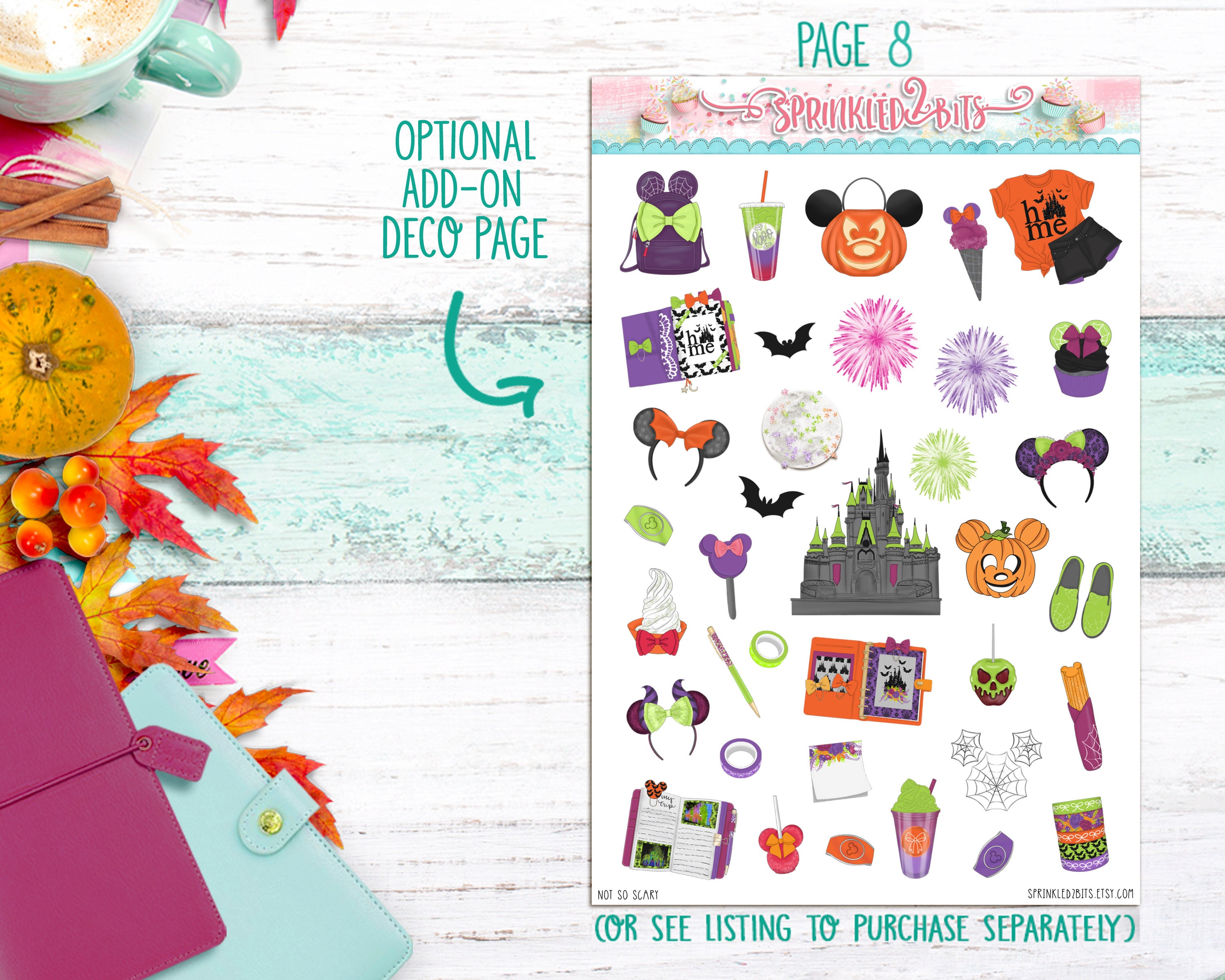 Not so Scary - 8 Page Deluxe Weekly Planner Sticker Kit – for Erin ...