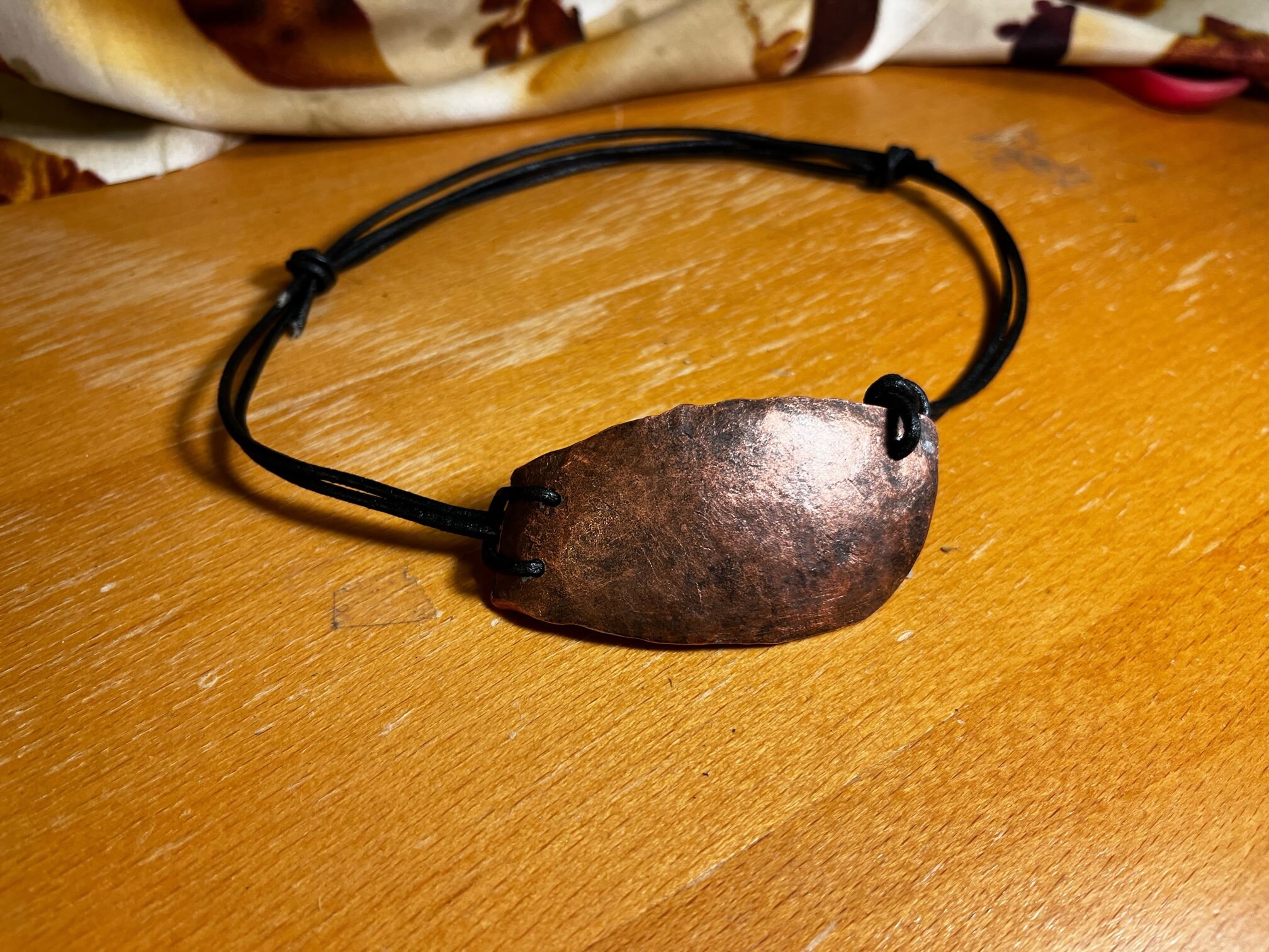 Hammered Copper Eye Patch Etsy