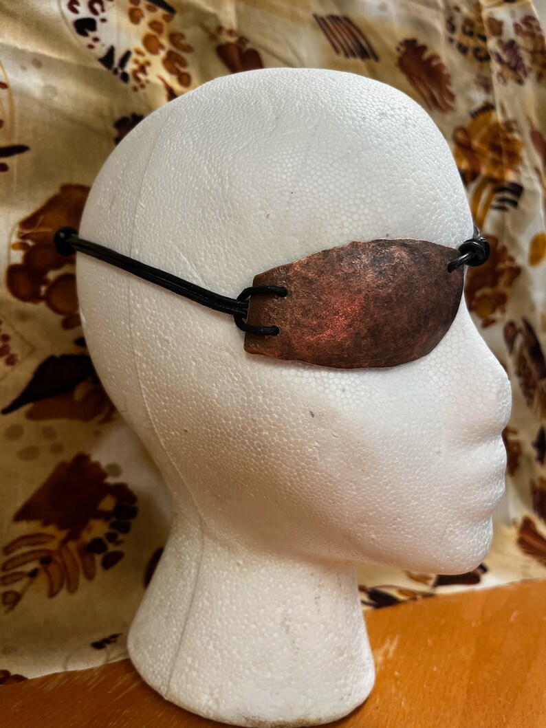 Hammered Copper Eye Patch Etsy