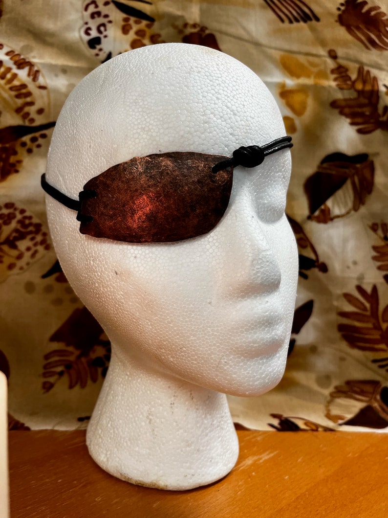 Hammered Copper Eye Patch Etsy