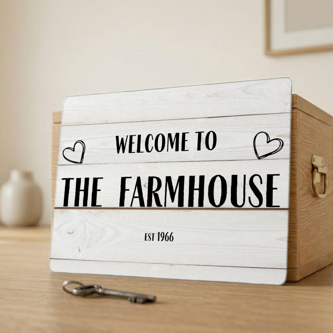 Personalized Farmhouse Sign | A5 A4 | Custom Text Aluminium Print ...