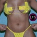 Stripper Outfits Bikini Two Piece Skimpy Cross Top Design and T-String Thong Exotic Dancewear