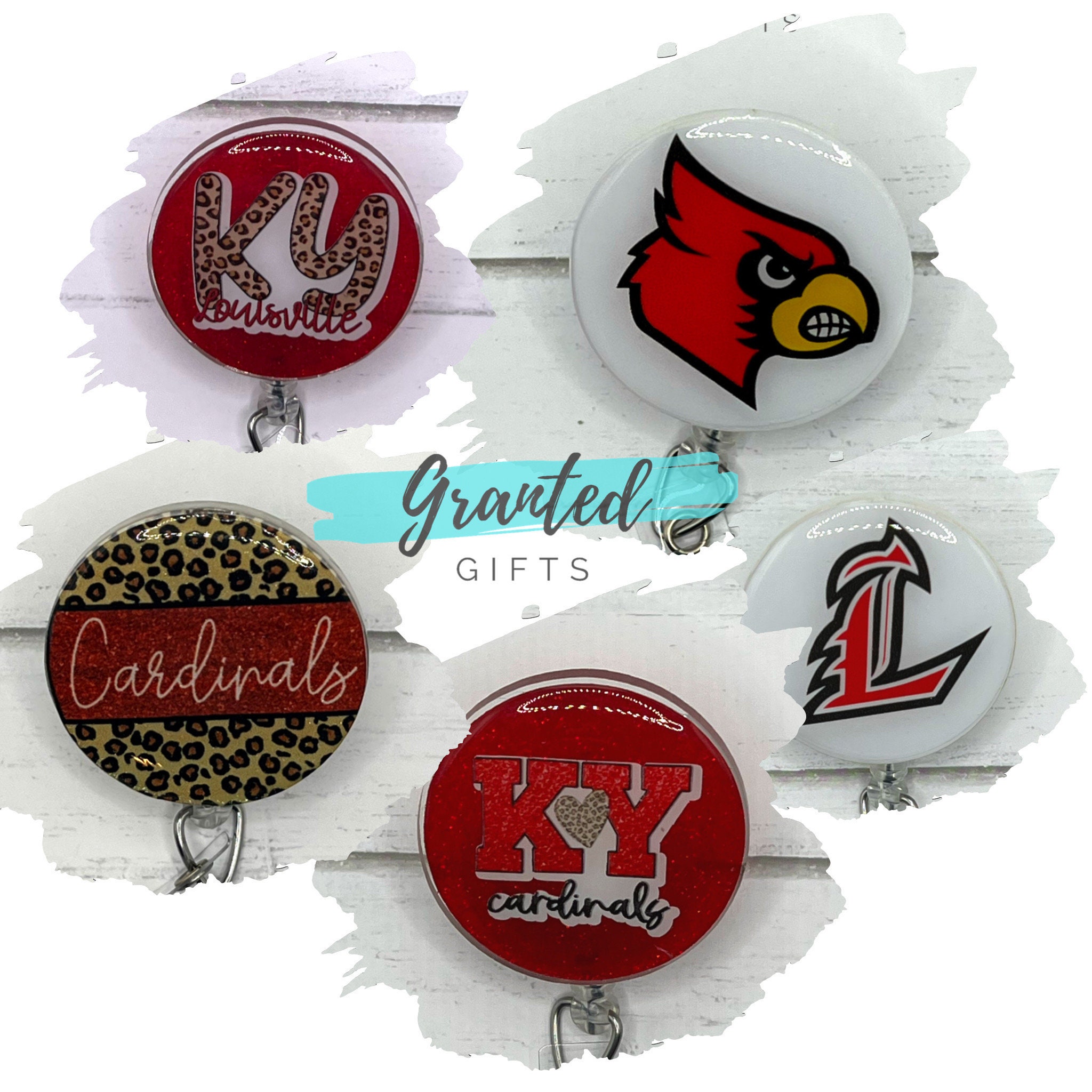 St. Louis Cardinals Retractable ID Card Badge Holder with Alligator Clip Name Nurse Decorative Badge Reel Clip on Card Holders