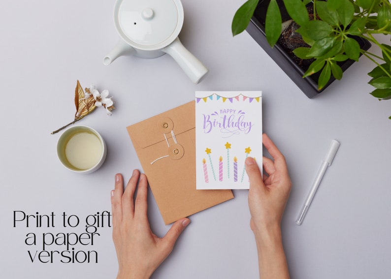 Printable 5X7 Birthday Card Instant Download - Etsy