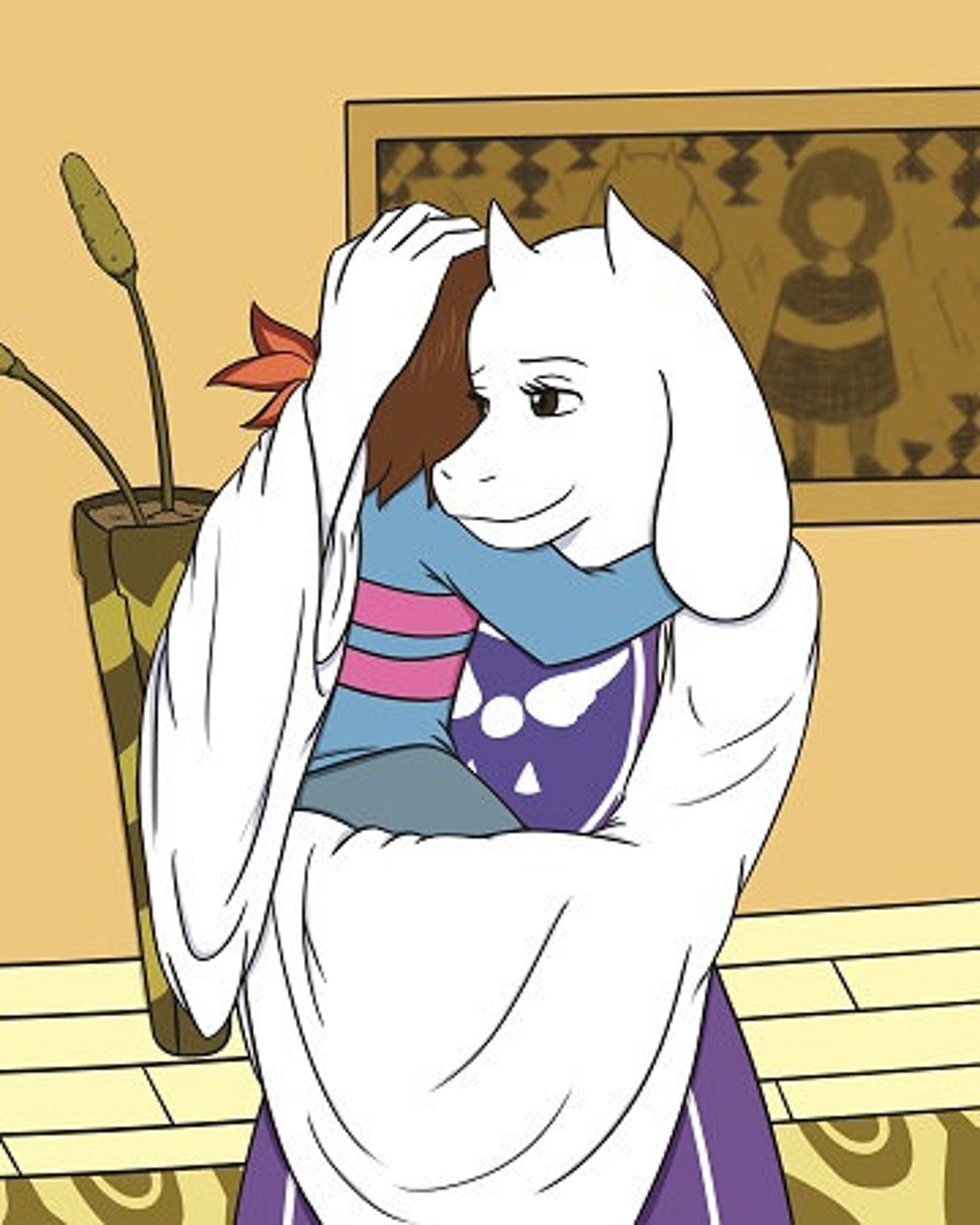 Undertale Game Fanart Print Toriel Frisk 8x10 Poster Wall Art Etsy