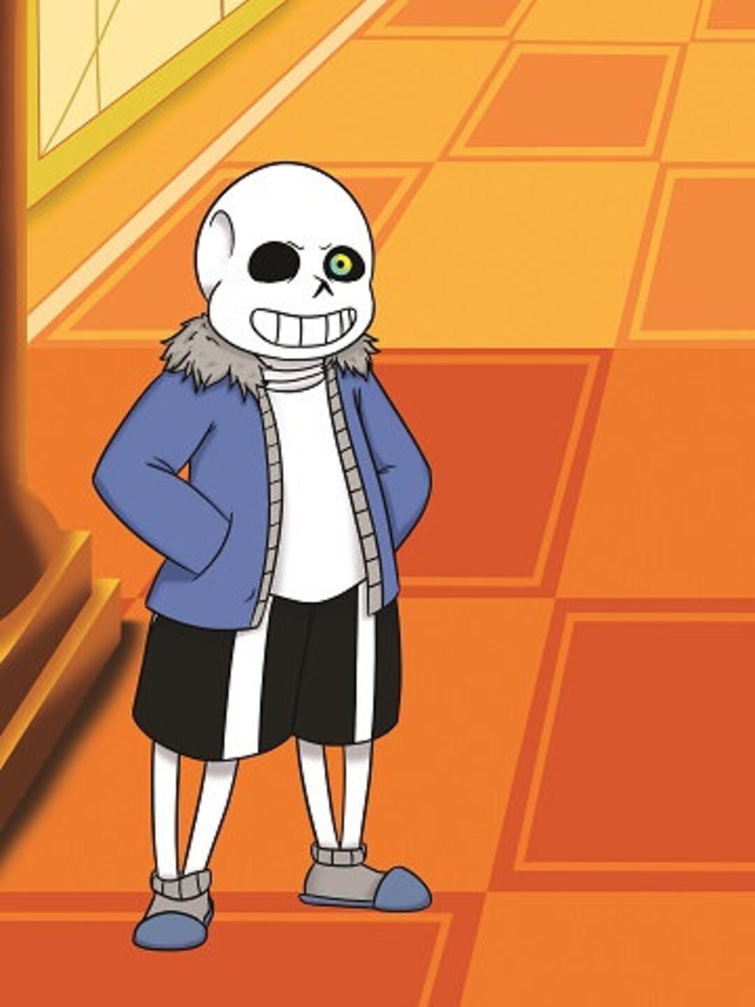 Undertale Sans in Orange Jacket Wallpaper - Undertale Wallpapers