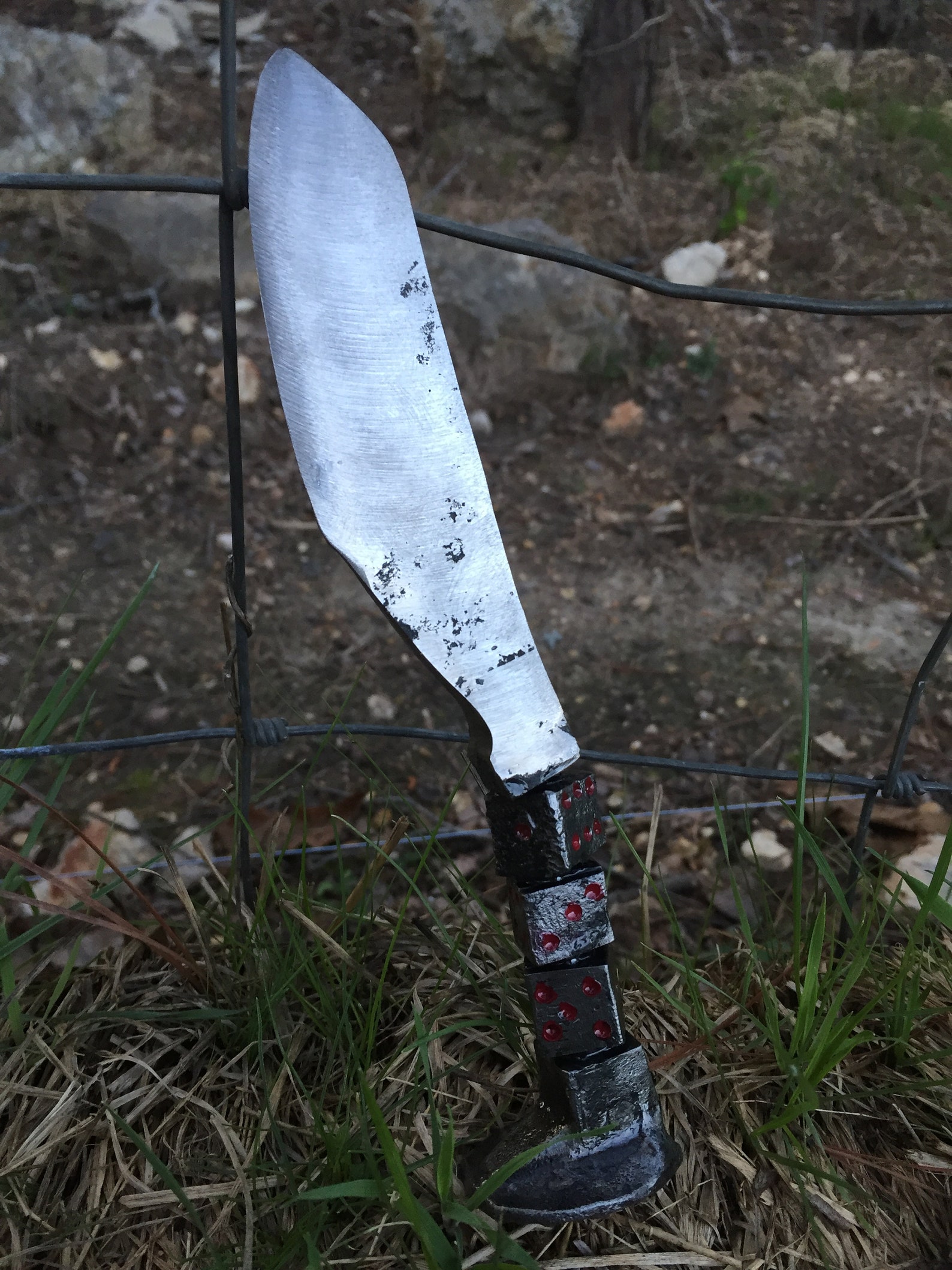 Hand Railroad Spike Dice Knife Etsy