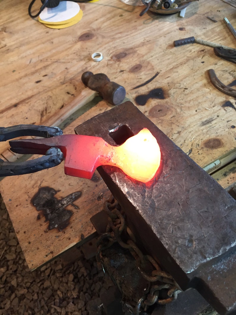 Hand Railroad Spike Dice Knife Etsy