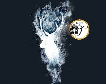 Patronus de ciervo mago PNG: Clipart de ciervo mágico, diseño de sublimación (descarga digital)