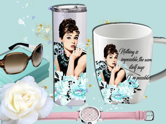 Audrey Hepburn Quote Art: Retro PNG Sublimation Design (digital