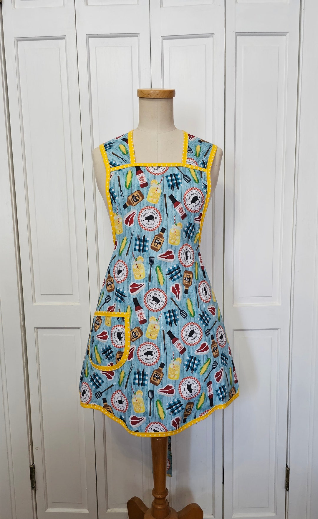Vintage Style BBQ Themed Apron. Etsy