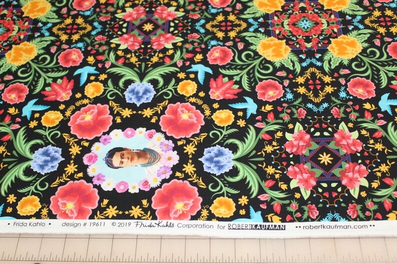 Frida Kahlo Auld Damask Robert Kaufman 100 Cotton Fabric by Etsy