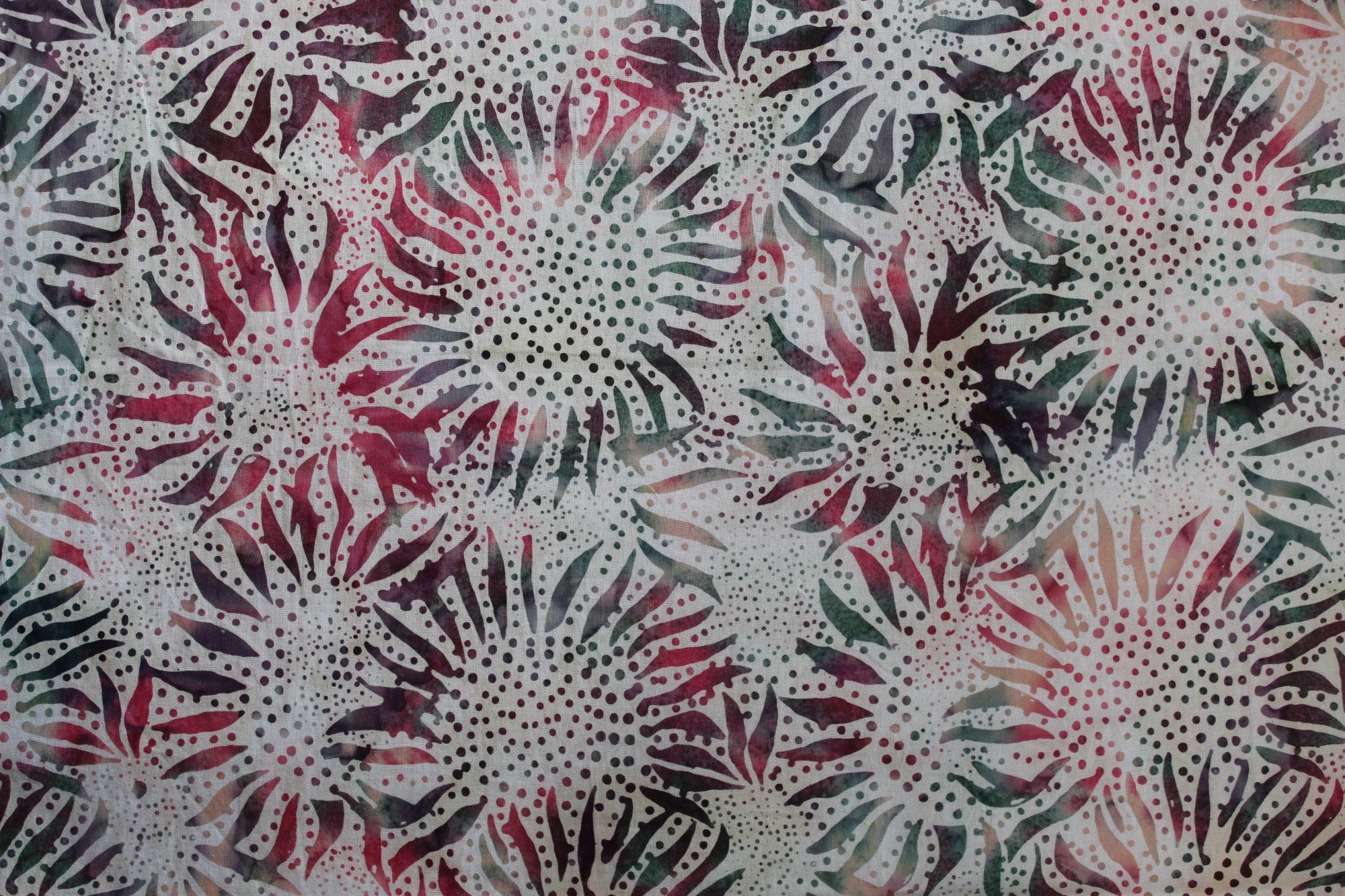  Hoffman Fabrics Bali Batik Sunflower Fabric, Mineral, Fabric By  The Yard