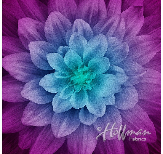 Hoffman Dream Big Floral Panel Aurora