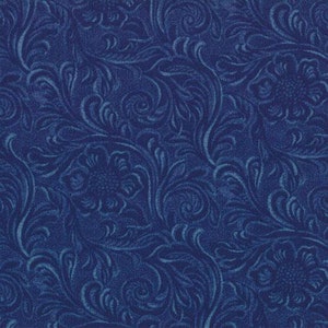 Western Basics from Moda Fabrics Blue 11216 12. 100% Cotton By the Half Yard.