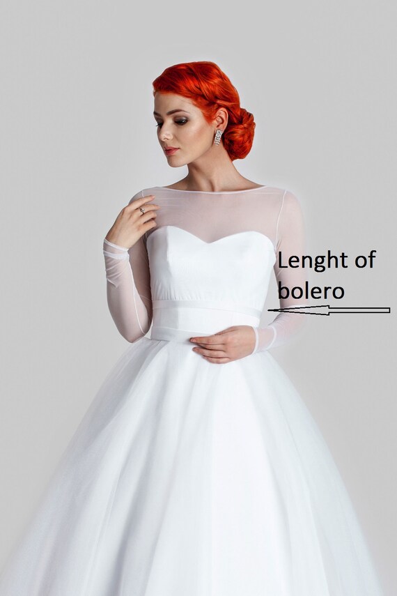 tulle bolero wedding